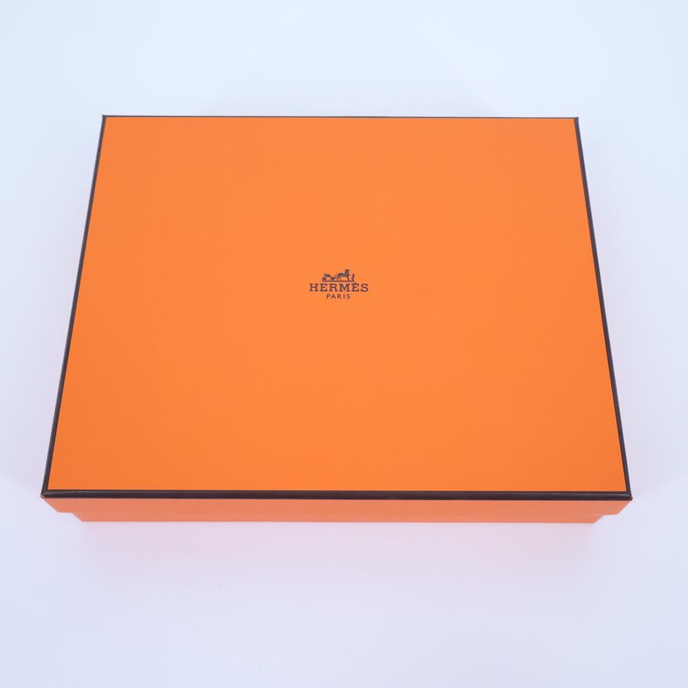 HERMES Orange and Brown Gift Box 8.5x7x1.75